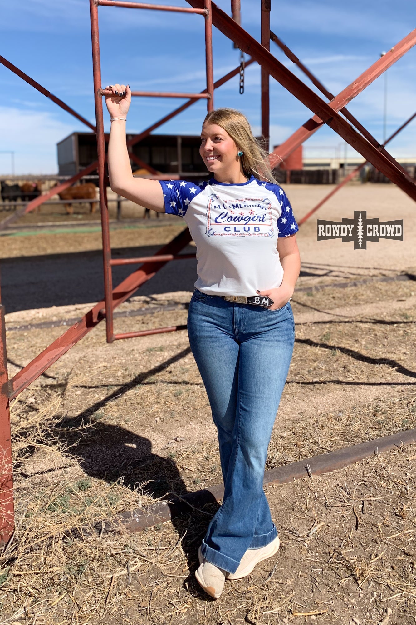All American Cowgirl Tee - The Caffeine Cowboy