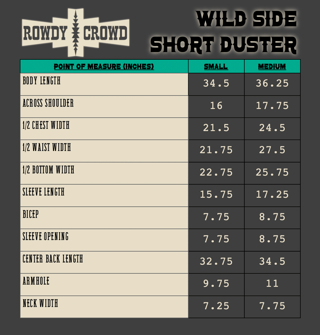Wild Side Short Duster - The Caffeine Cowboy
